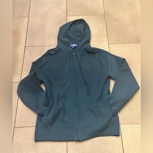 Devereux Men’s M Cashmere Blend Zip-up Hooded Sweater Teal Blue